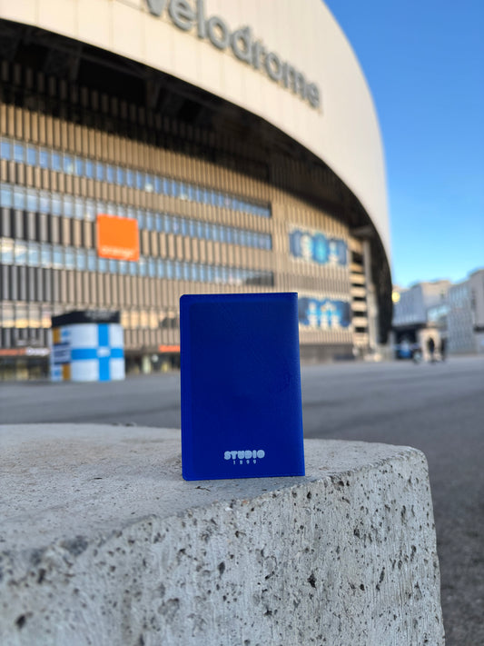 Porte-cartes "Hissez Haut les drapeaux" version bleue