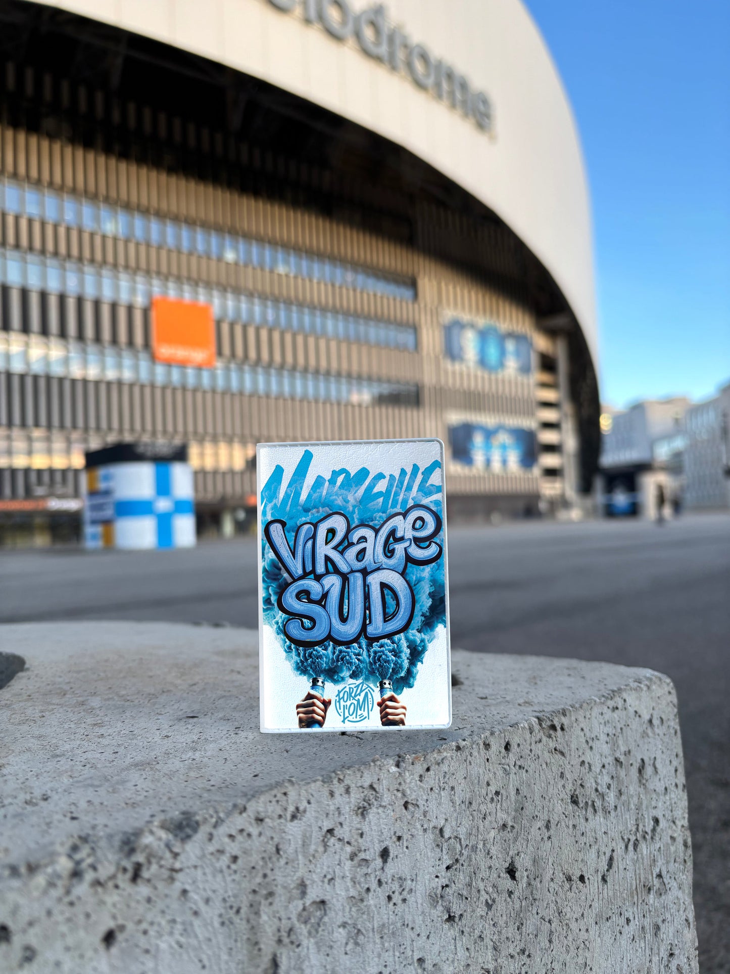 Porte-cartes "Virage Sud" Bleu & Blanc