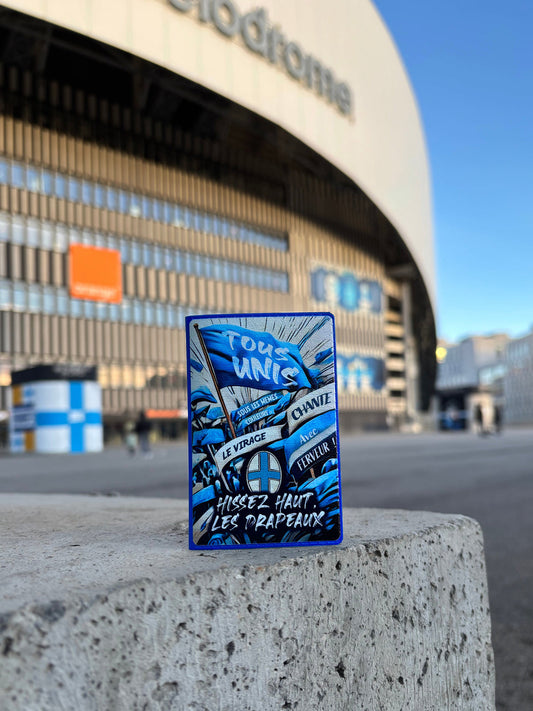 Porte Carte Grise Luxe Olympique De Marseille - Étui PVC Piqure Sellier Avec Rabats Et Emplacement Ticket